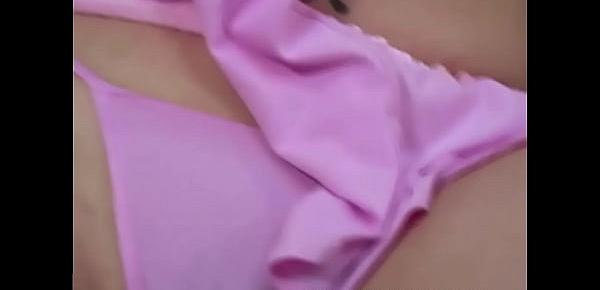  Rubbing my pussy with panties just gets me so wet